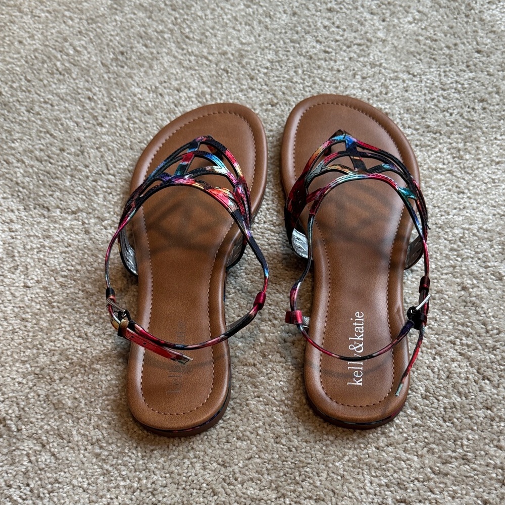 Kelly & Katie Vibrant Strappy Sandals